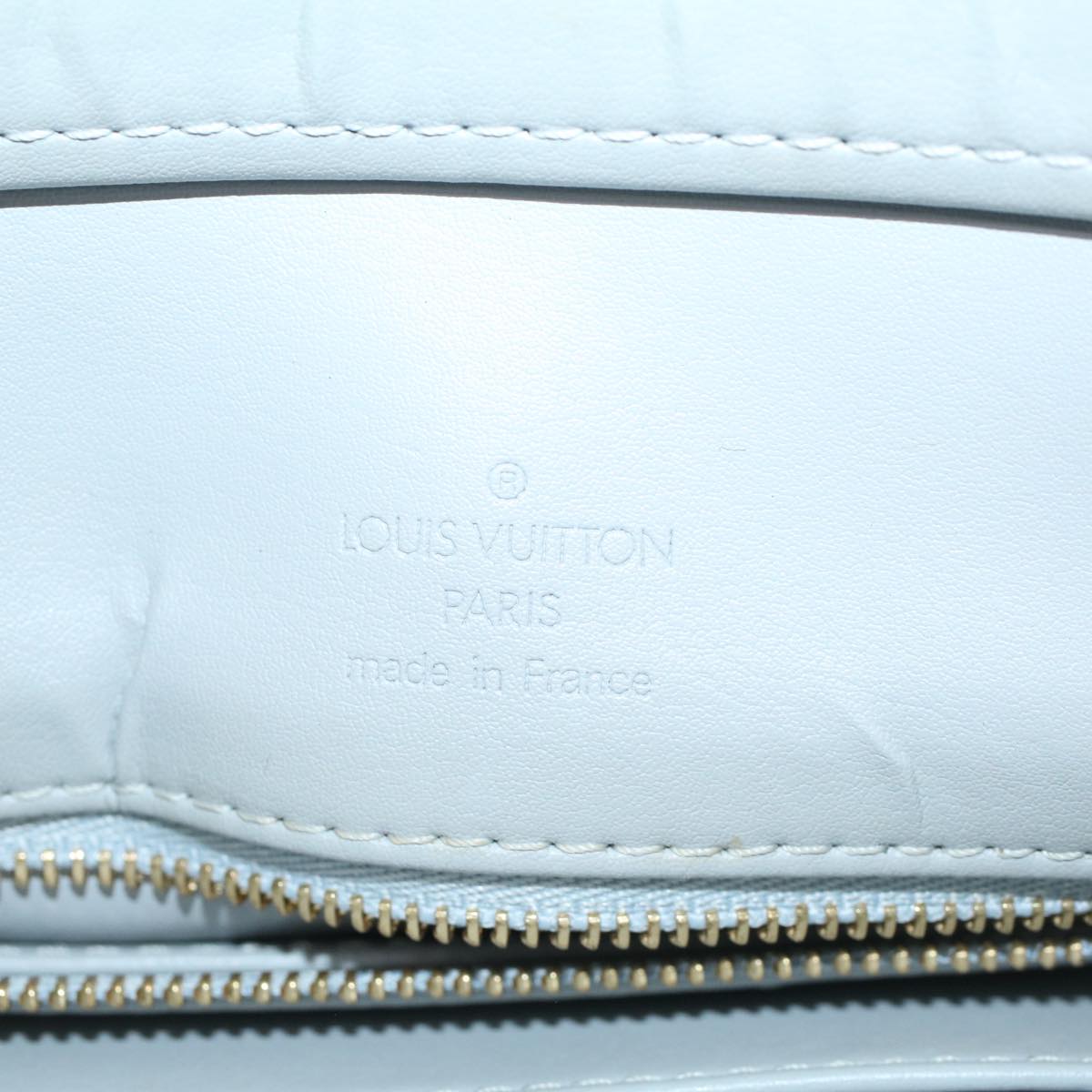 LOUIS VUITTON Monogram Vernis Houston Hand Bag Gris M91053 LV Auth bs7367