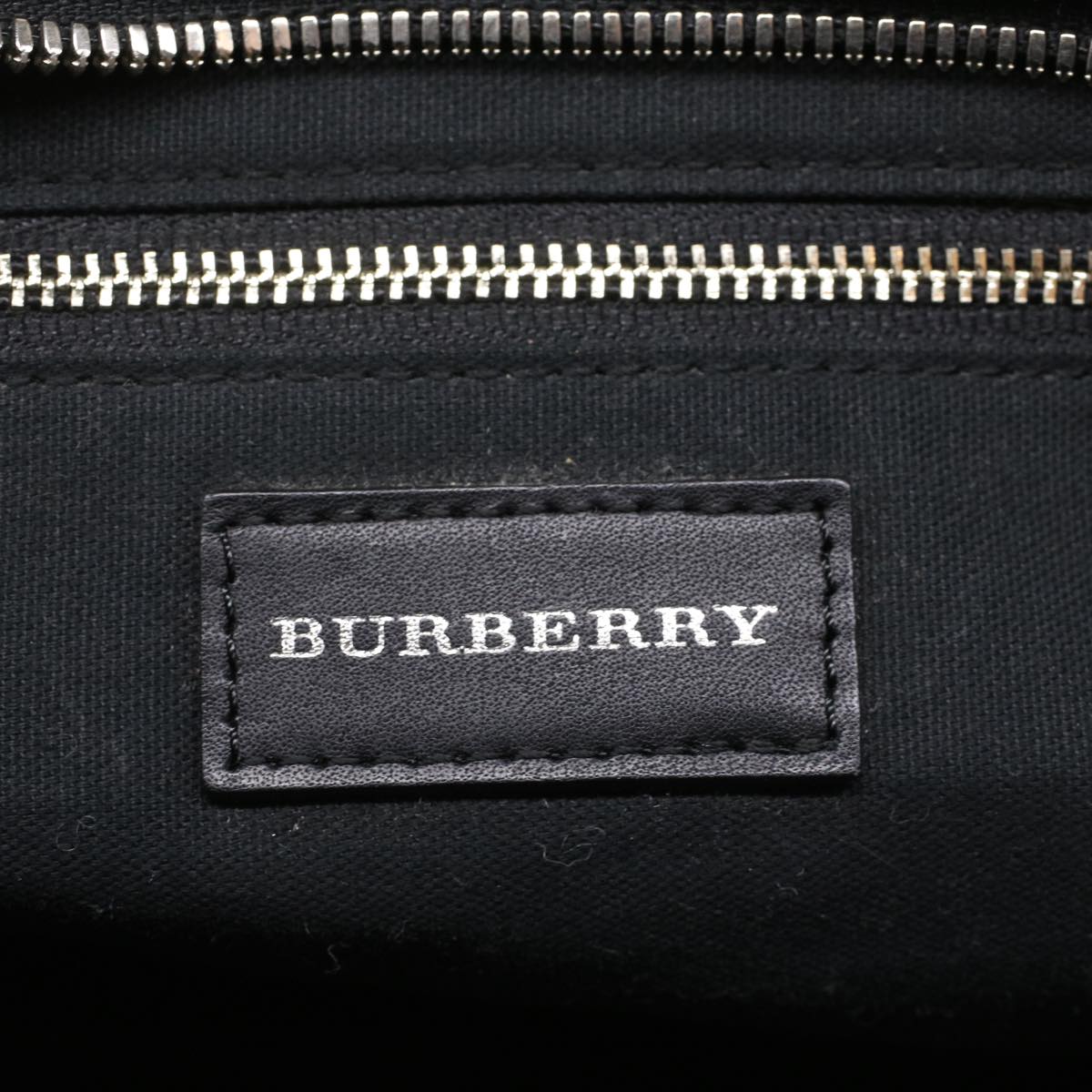 BURBERRY Nova Check Hand Bag Wool Leather Beige Auth bs7371