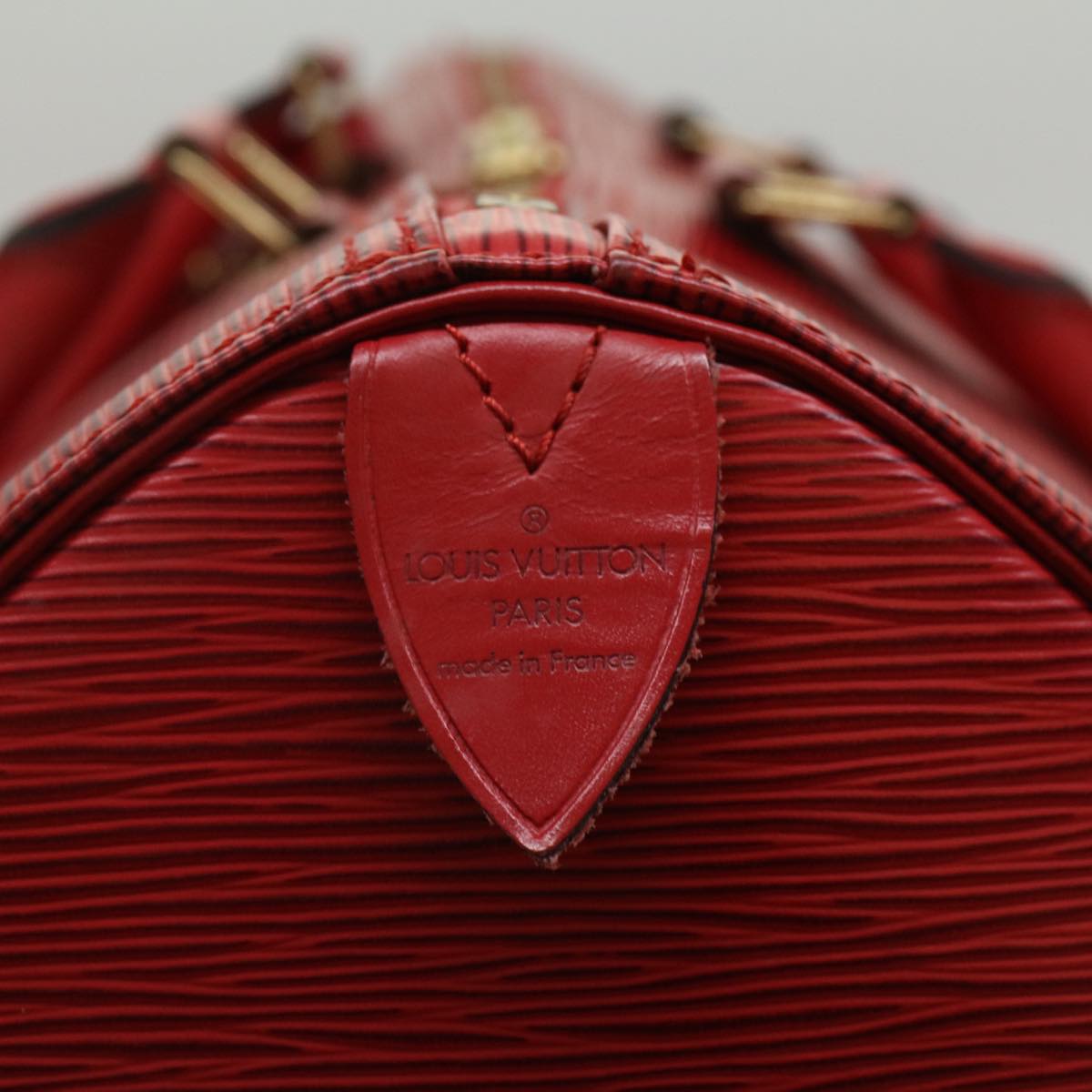 LOUIS VUITTON Epi Keepall 45 Boston Bag Red M42977 LV Auth bs7451