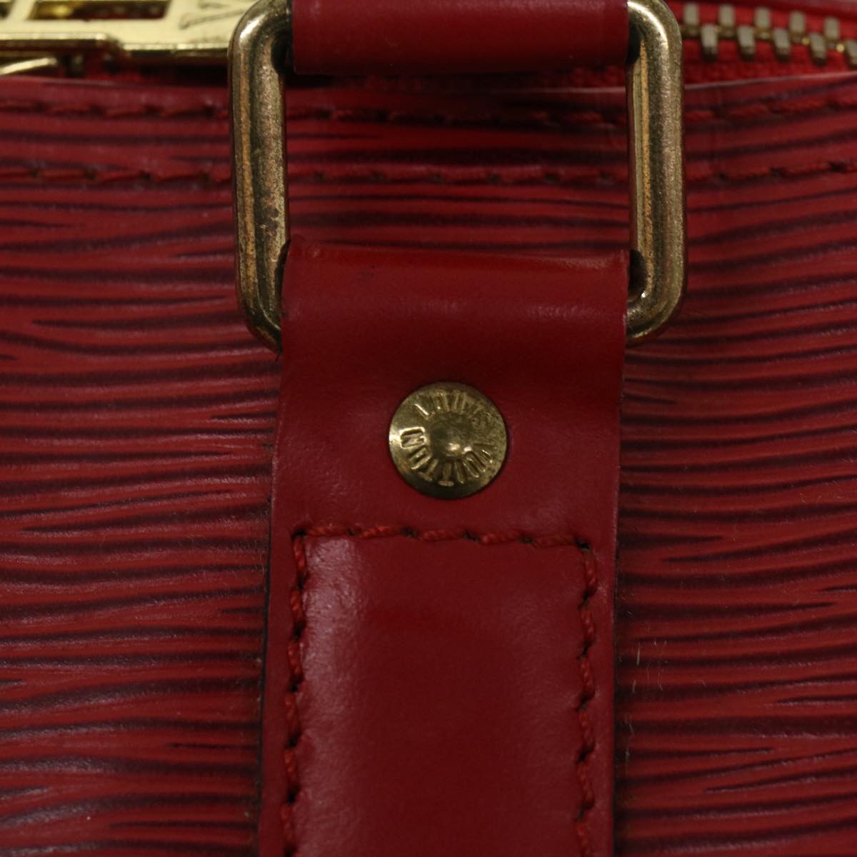 LOUIS VUITTON Epi Keepall 45 Boston Bag Red M42977 LV Auth bs7451