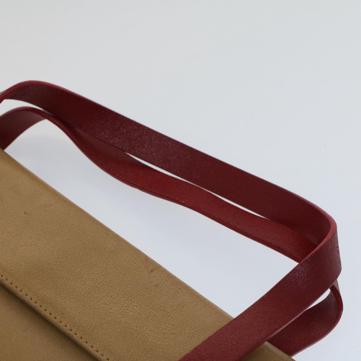 Miu Miu Hand Bag Leather 2Set Pink Red beige Auth bs7460