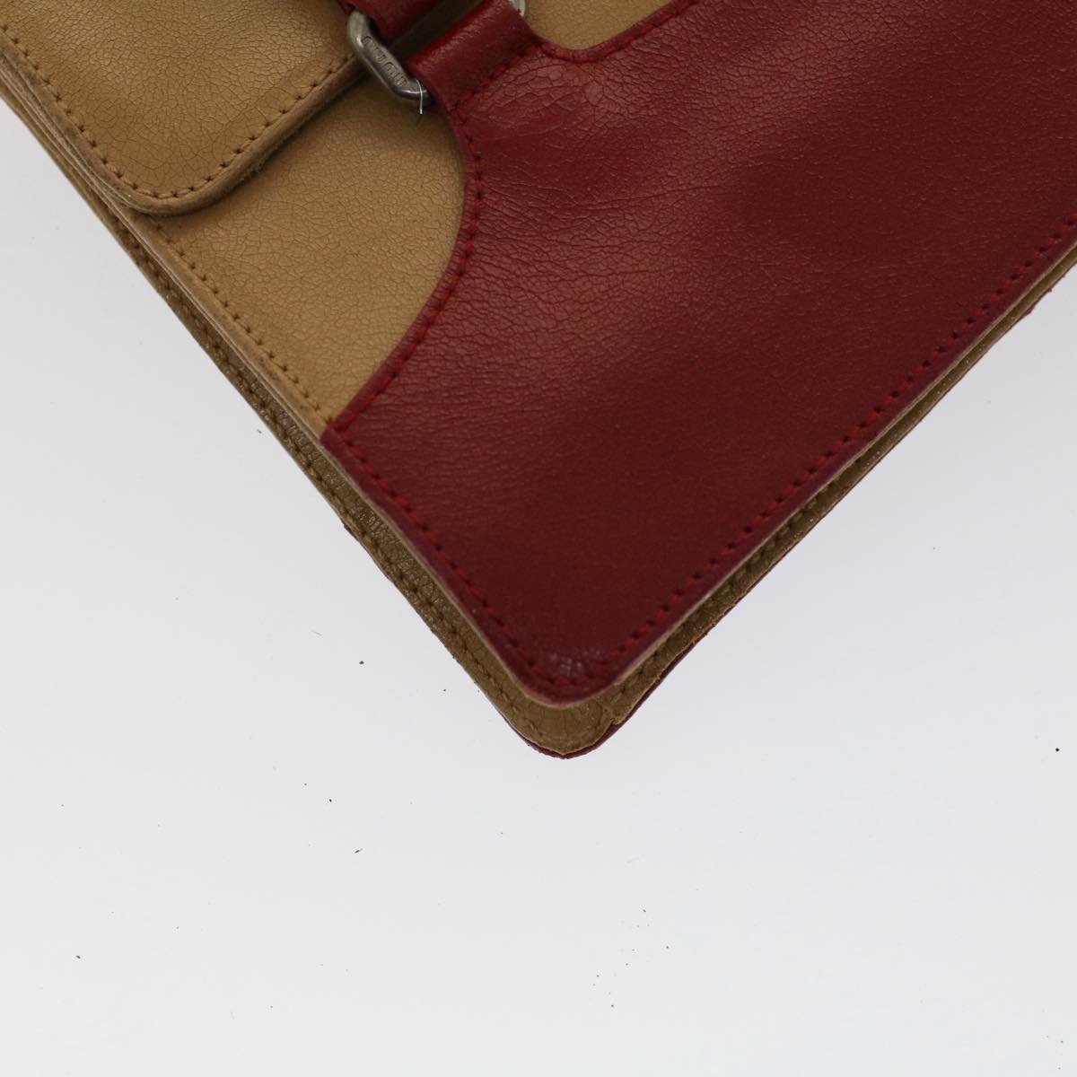 Miu Miu Hand Bag Leather 2Set Pink Red beige Auth bs7460