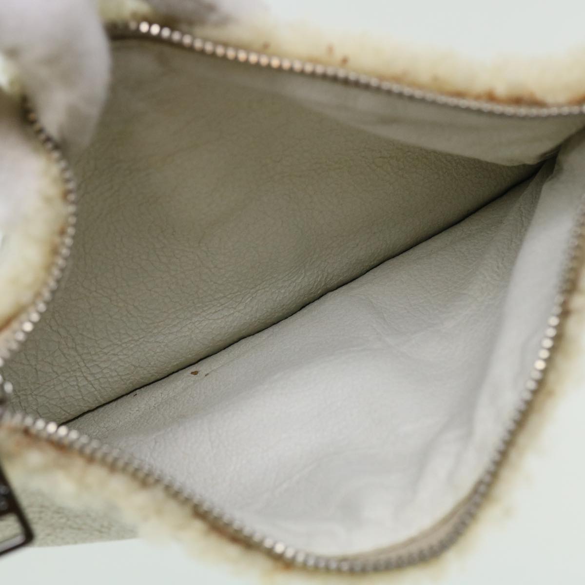 PRADA Tote Bag Leather White Auth bs7498