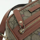 GUCCI GG Canvas Shoulder Bag PVC Leather Beige 233268 Auth bs7541-19