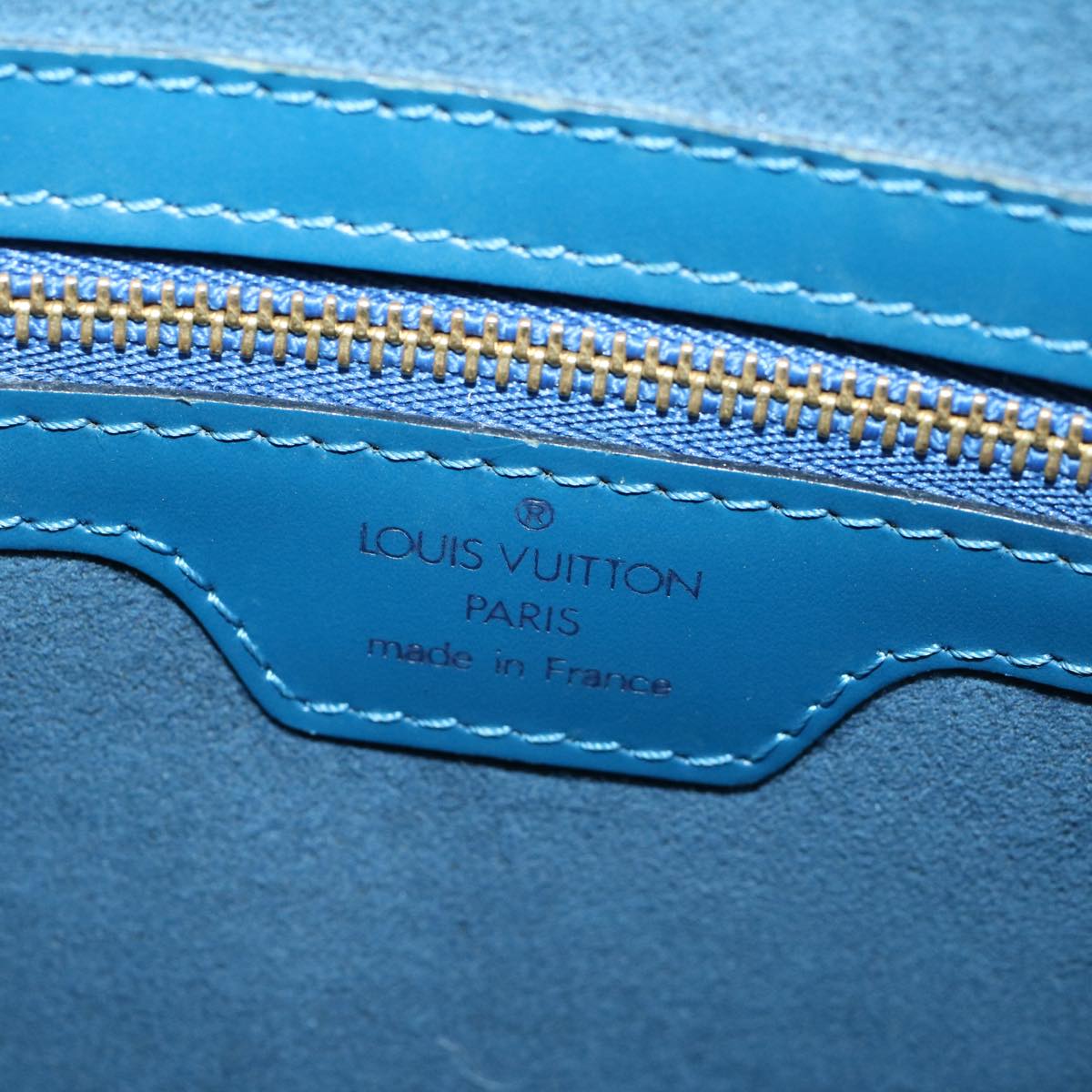 LOUIS VUITTON Epi Lussac Shoulder Bag Blue M52285 LV Auth bs7591