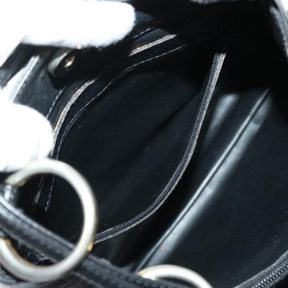 BALLY Shoulder Bag Leather Black Auth bs7621