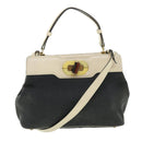 BVLGARI Isabella Rossellini Shoulder Bag Canvas 2way Black Auth bs7634-1
