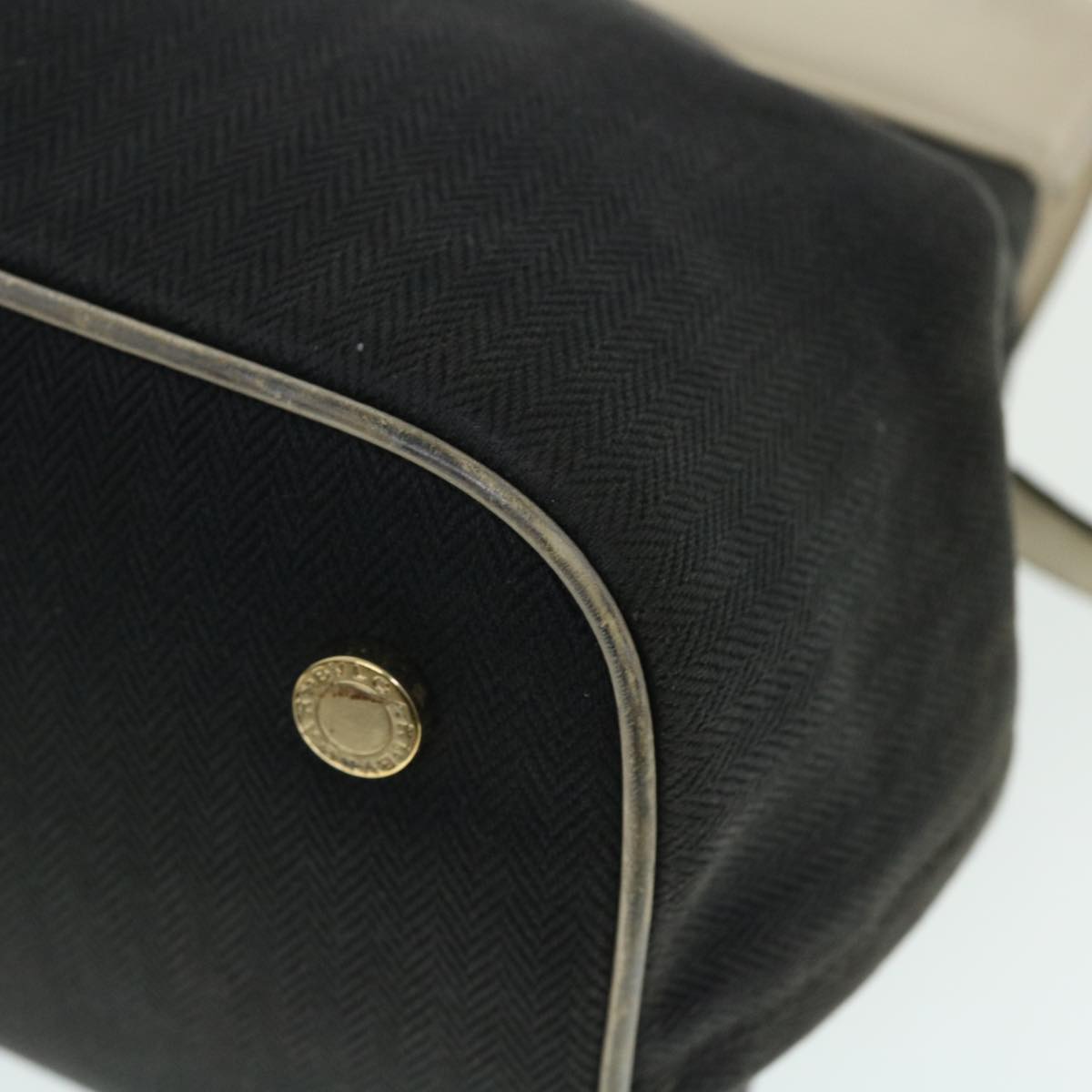 BVLGARI Isabella Rossellini Shoulder Bag Canvas 2way Black Auth
