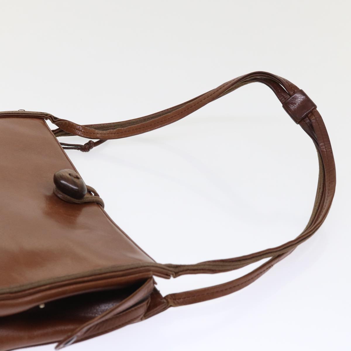 LOEWE Shoulder Bag Leather 2Set Brown Auth bs7728