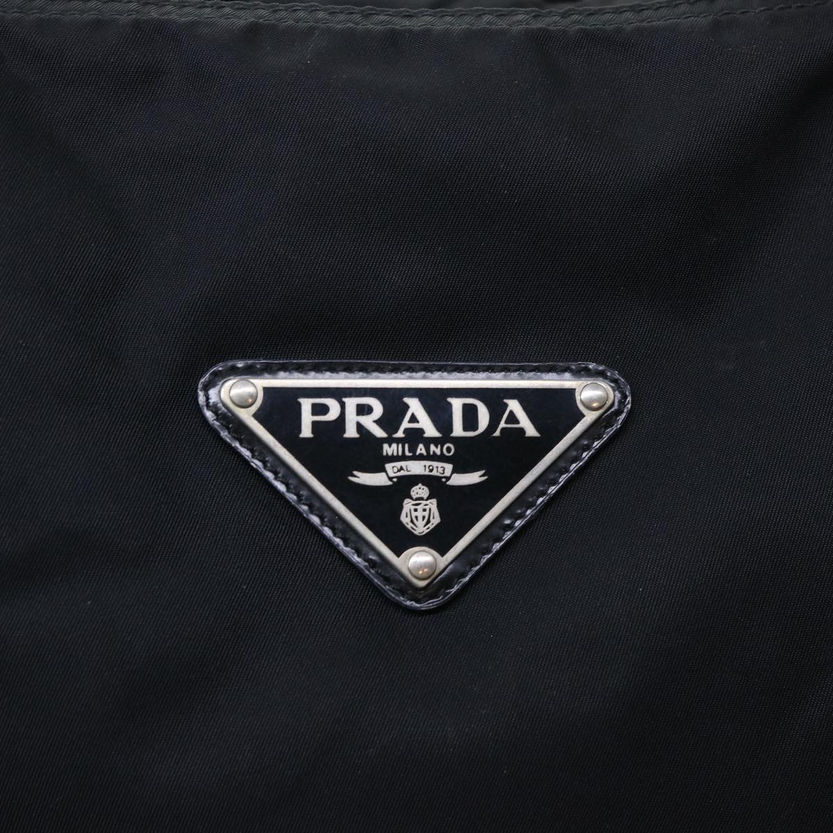 PRADA Tote Bag Nylon Black Auth bs7767