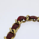 CHANEL Chain Shoulder Bag Lamb Skin Red CC Auth bs7902-11