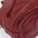 CHANEL Chain Shoulder Bag Lamb Skin Red CC Auth bs7902-16