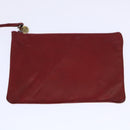 CHANEL Chain Shoulder Bag Lamb Skin Red CC Auth bs7902-22