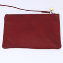 CHANEL Chain Shoulder Bag Lamb Skin Red CC Auth bs7902-23