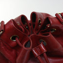 CHANEL Chain Shoulder Bag Lamb Skin Red CC Auth bs7902-8