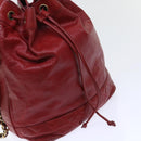 CHANEL Chain Shoulder Bag Lamb Skin Red CC Auth bs7902-9