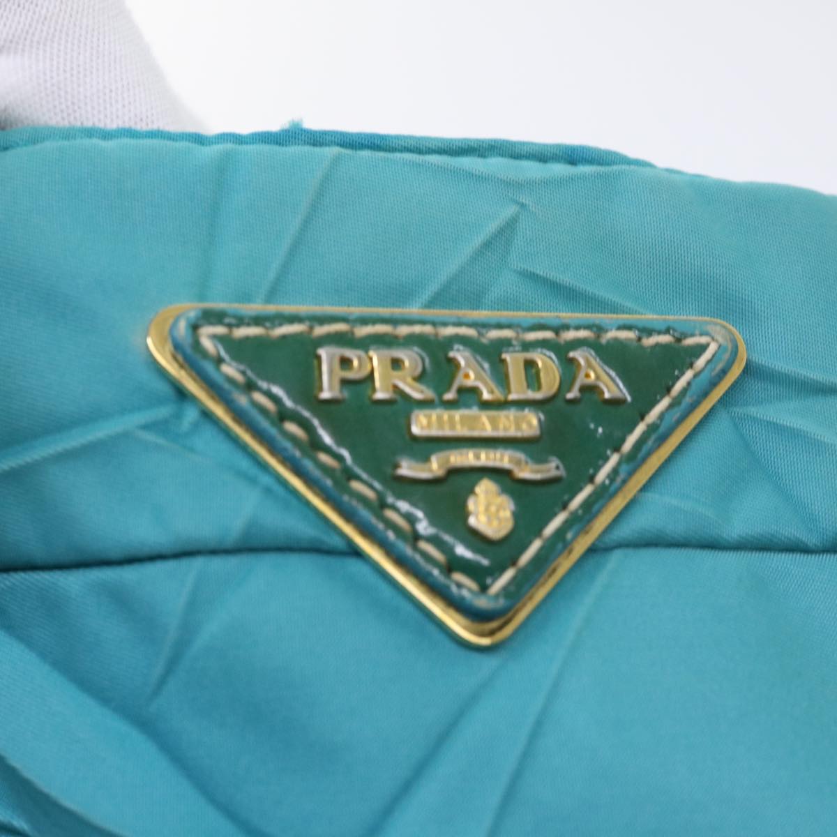 PRADA Shoulder Bag Nylon Light Blue Auth bs7970