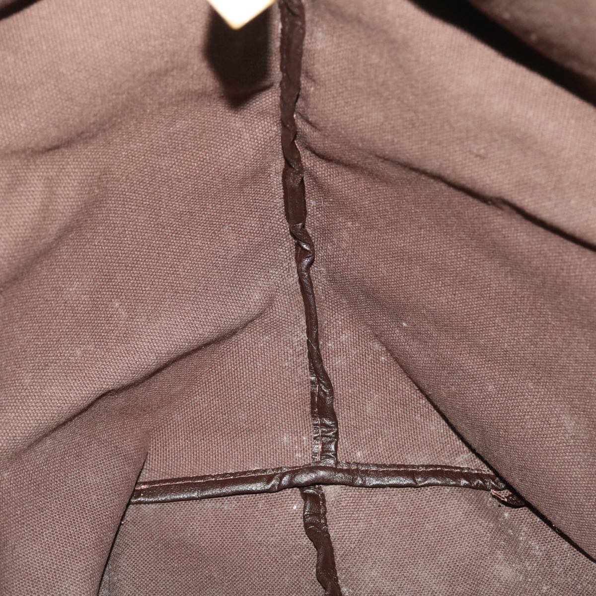SAINT LAURENT Tote Bag PVC Leather Gray Auth bs7989