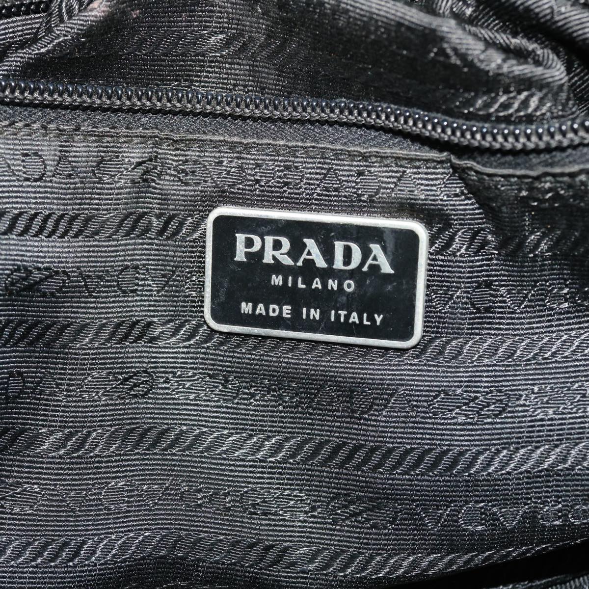 PRADA Shoulder Bag Nylon Black Auth bs8020