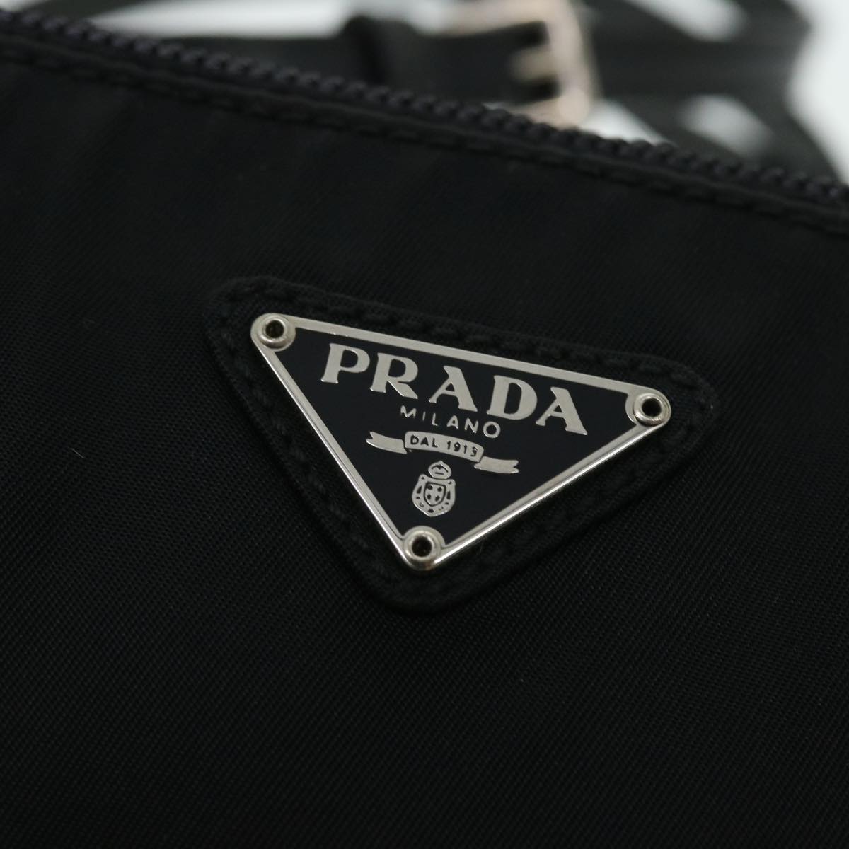 PRADA Pouch Shoulder Nylon Black Auth bs8022