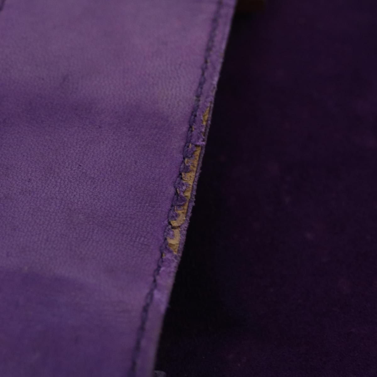 FENDI Shoulder Bag Suede Purple Auth bs8035