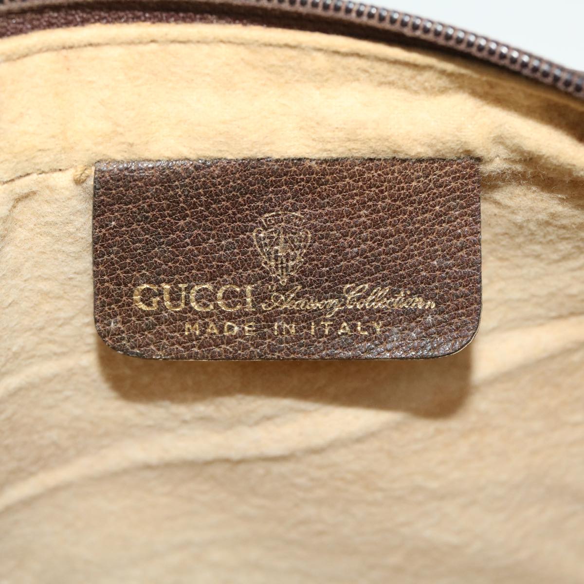 GUCCI GG Canvas Web Sherry Line Clutch Bag Beige Red 98 72 014 3553 Auth bs8039