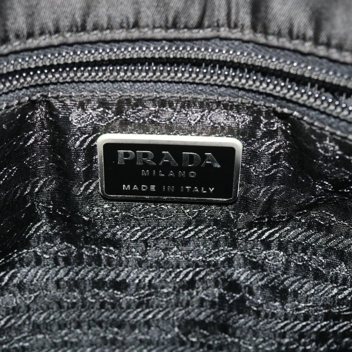 PRADA Shoulder Bag Nylon Black Auth bs8042