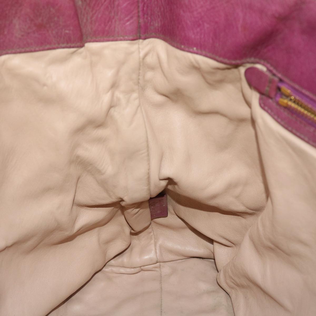 PRADA Shoulder Bag Leather Pink Auth bs8057