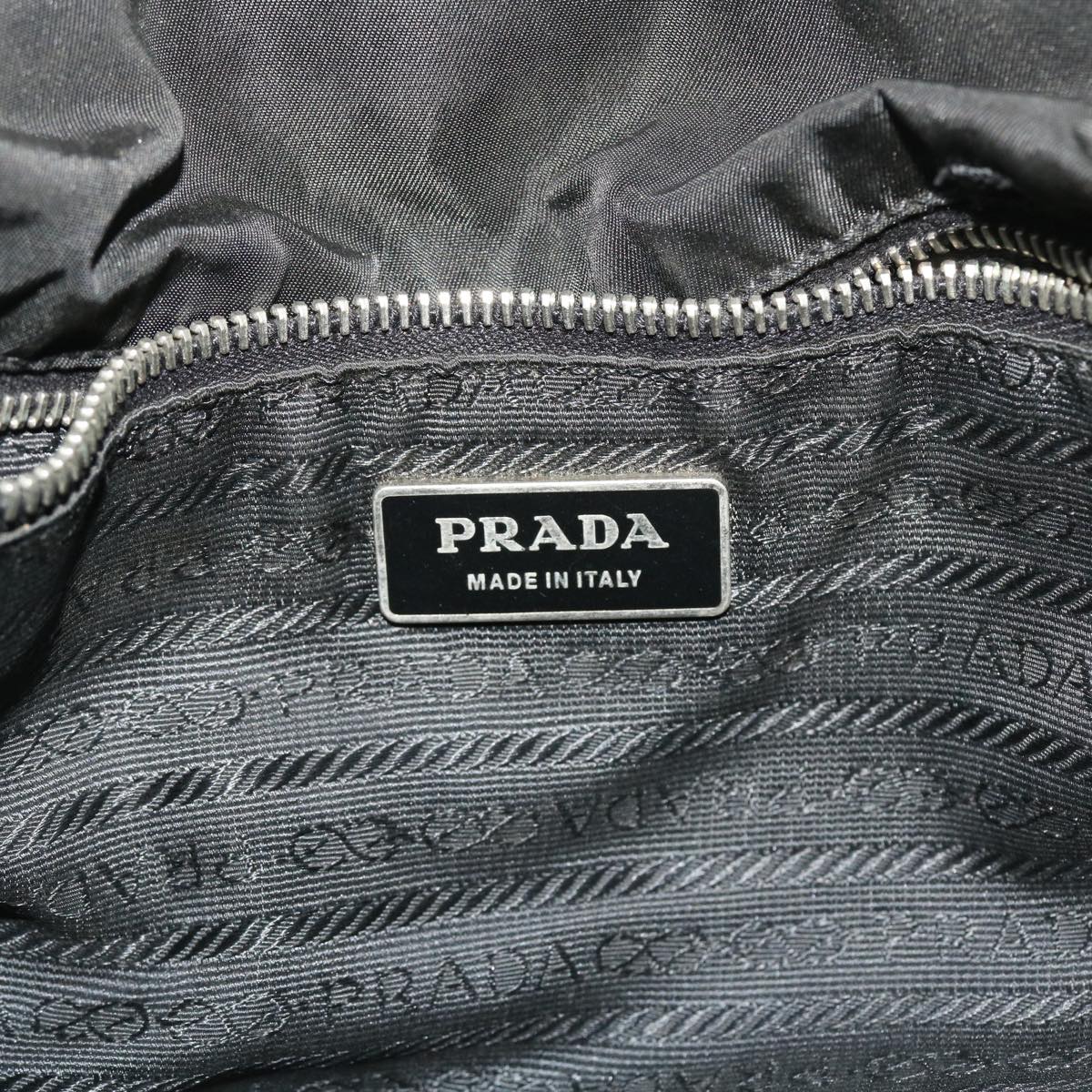 PRADA Hand Bag Nylon Black Auth bs8102
