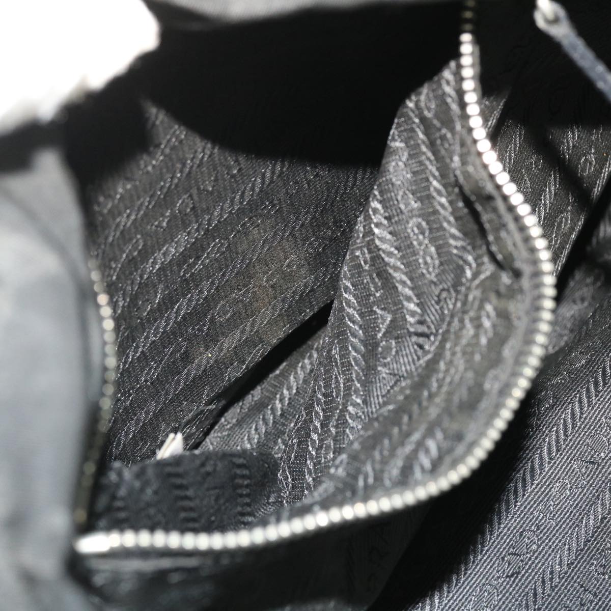 PRADA Hand Bag Nylon Black Auth bs8102