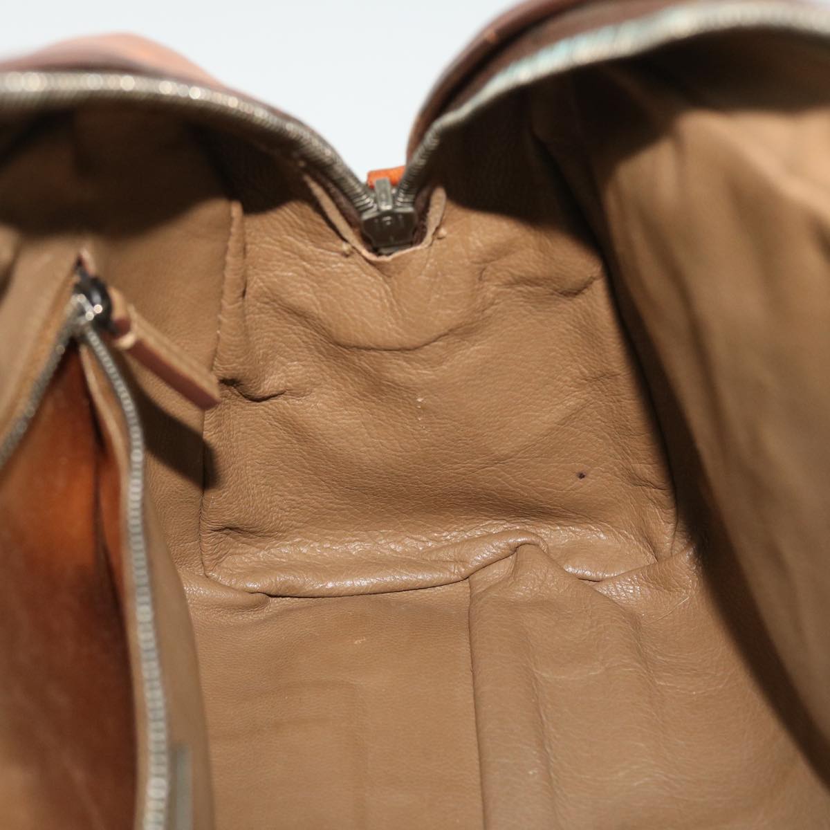 PRADA Hand Bag Leather Brown Auth bs8114