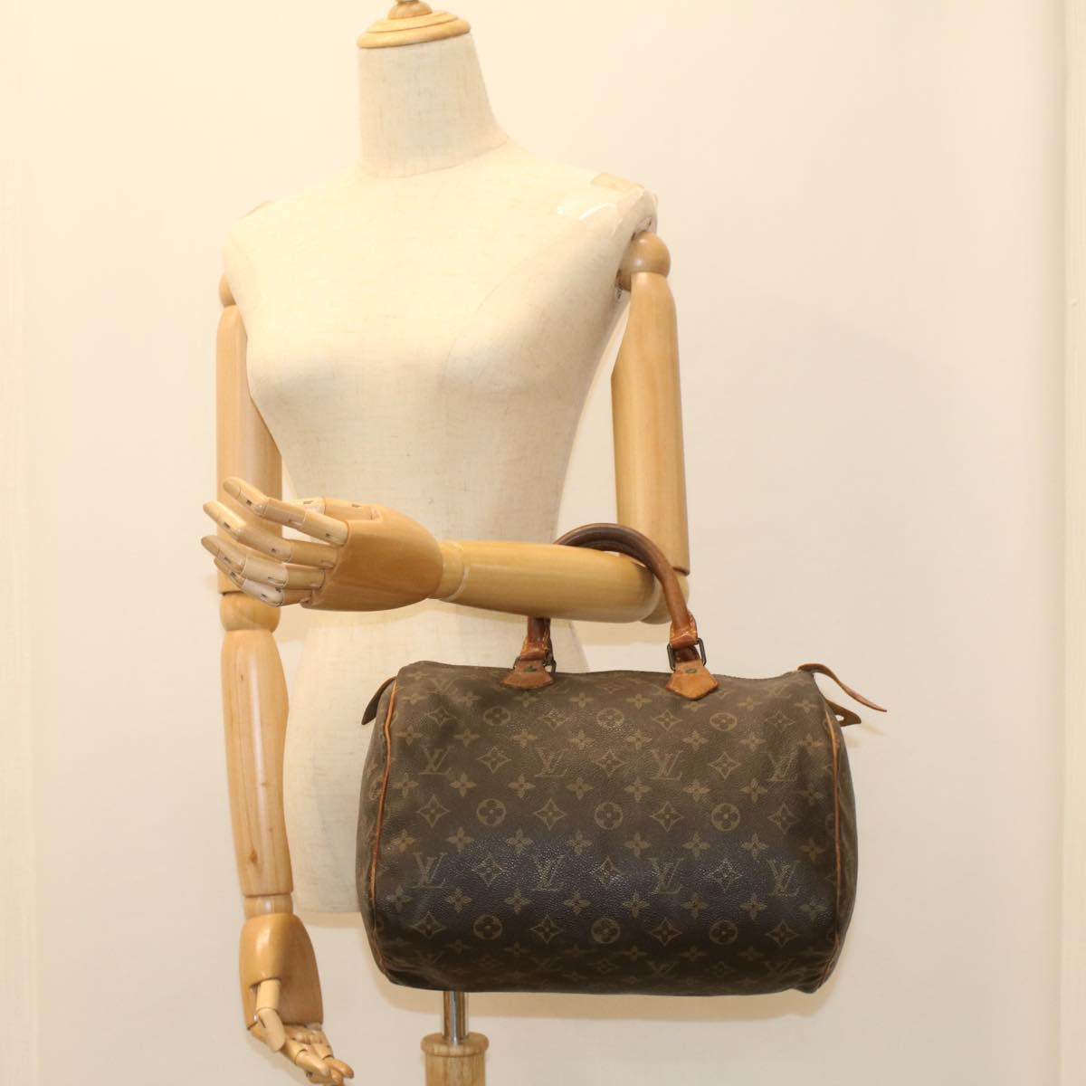 LOUIS VUITTON Monogram Speedy 30 Hand Bag M41526 LV Auth bs8142