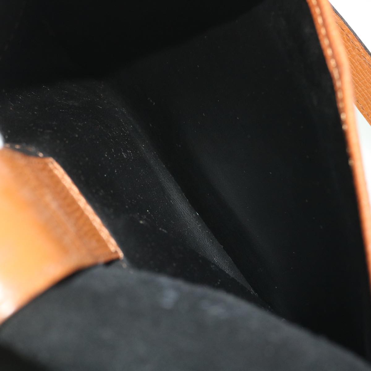 VALENTINO Shoulder Bag Suede Leather Black Brown Auth bs8153