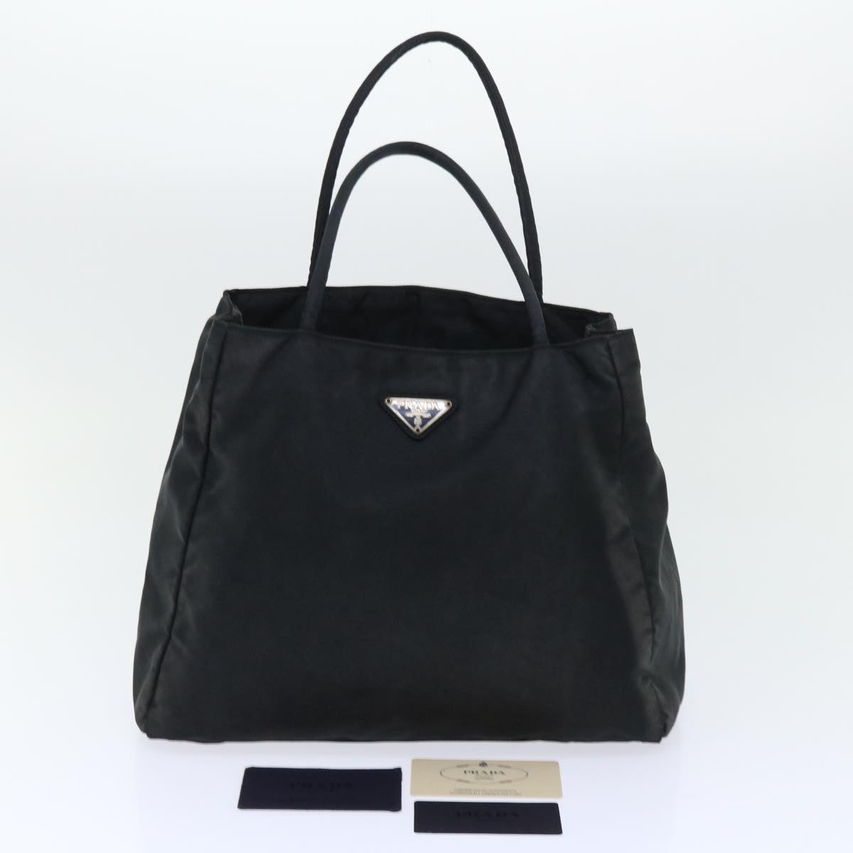 PRADA Hand Bag Nylon Black Auth bs8165