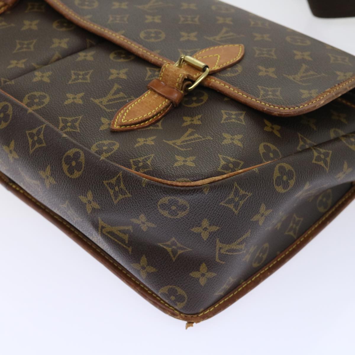 LOUIS VUITTON Monogram Gibeciere GM Shoulder Bag M42246 LV Auth bs8180