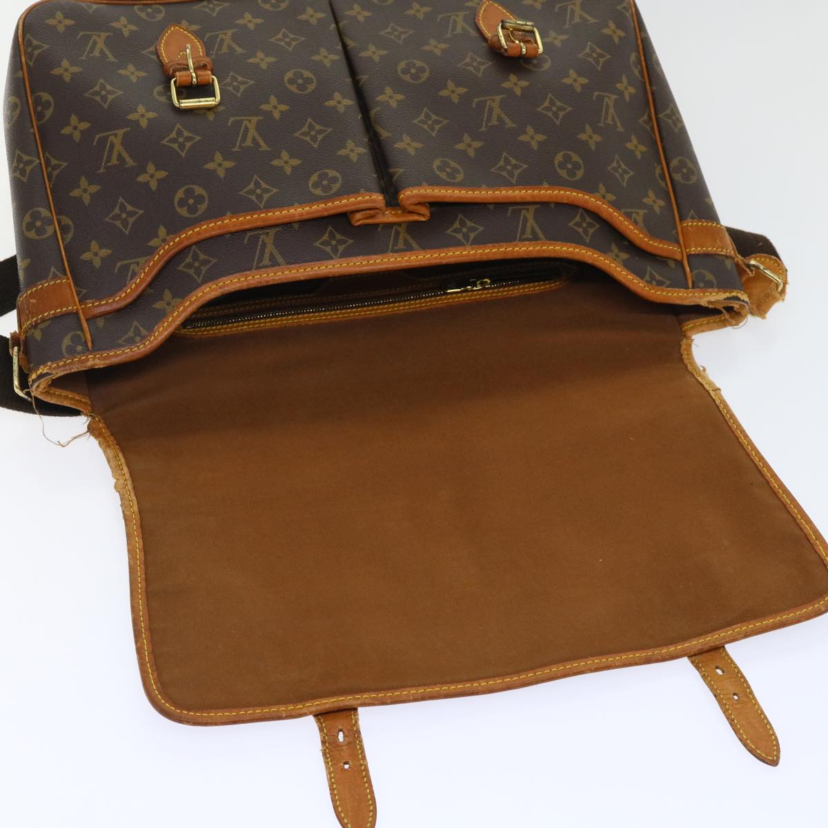 LOUIS VUITTON Monogram Gibeciere GM Shoulder Bag M42246 LV Auth bs8180