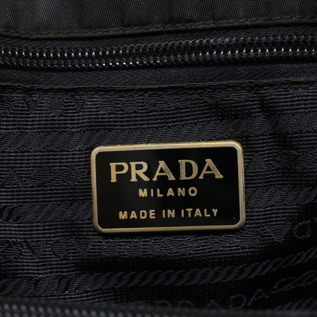 PRADA Shoulder Bag Nylon Black Auth bs8196