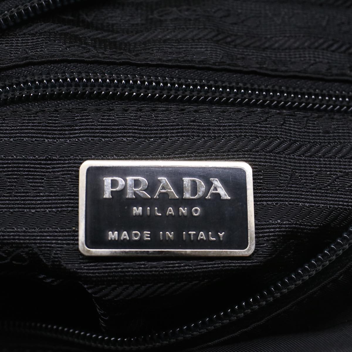 PRADA Shoulder Bag Nylon Black Auth bs8255