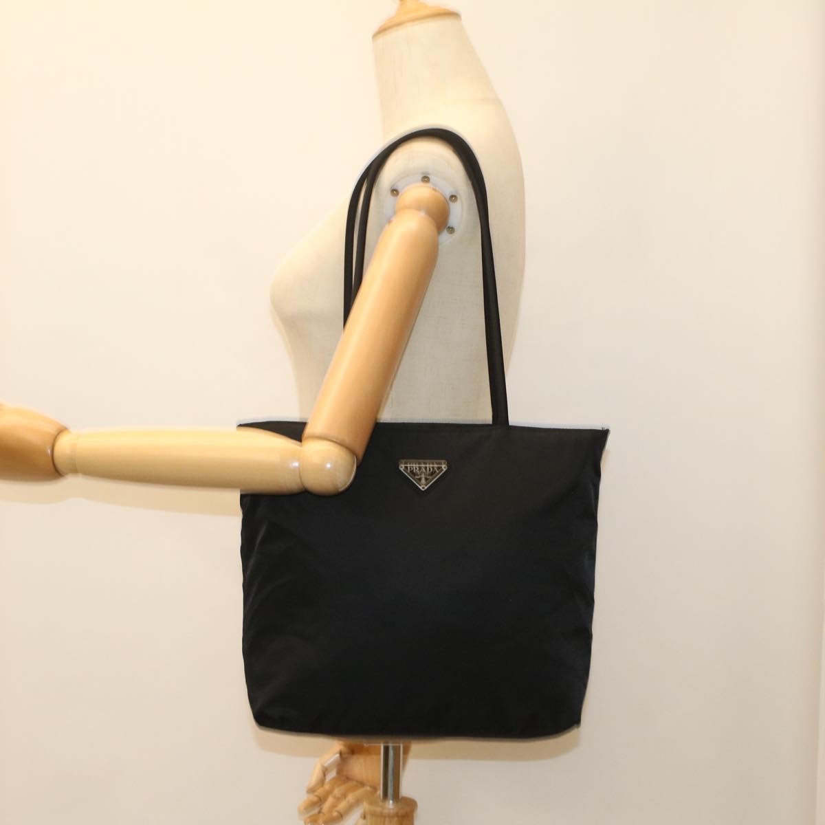 PRADA Shoulder Bag Nylon Black Auth bs8255