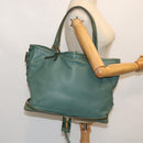 Chloe Tote Bag Leather Green Auth bs8301-22