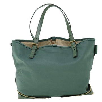 Chloe Tote Bag Leather Green Auth bs8301 - 0