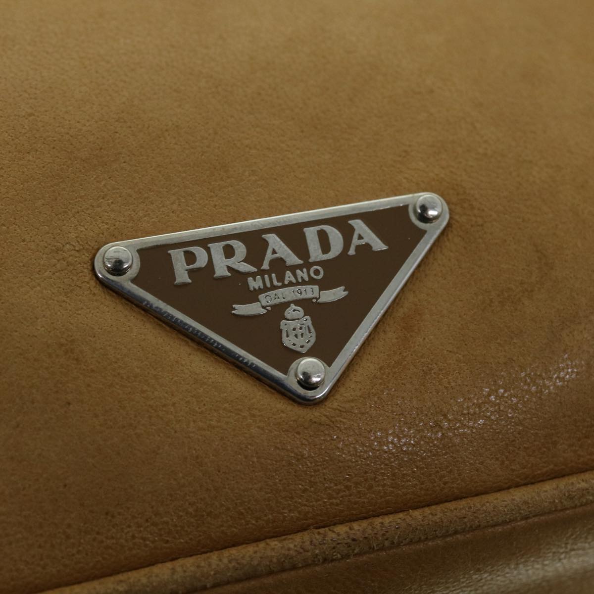 PRADA Shoulder Bag Leather Brown Auth bs8304