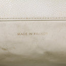 CHANEL Tote Bag Caviar Skin White CC Auth bs8320-18