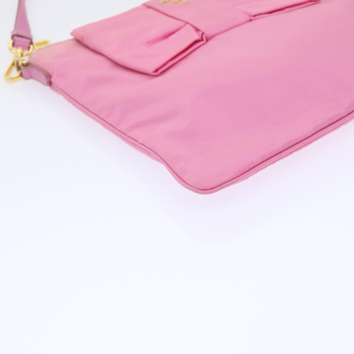 PRADA Shoulder Bag Nylon Pink Auth bs8338