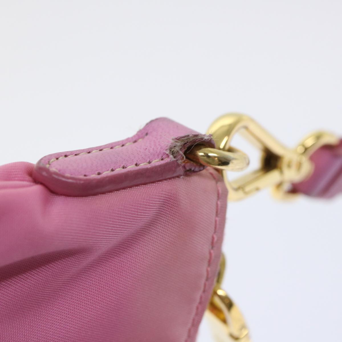 PRADA Shoulder Bag Nylon Pink Auth bs8338