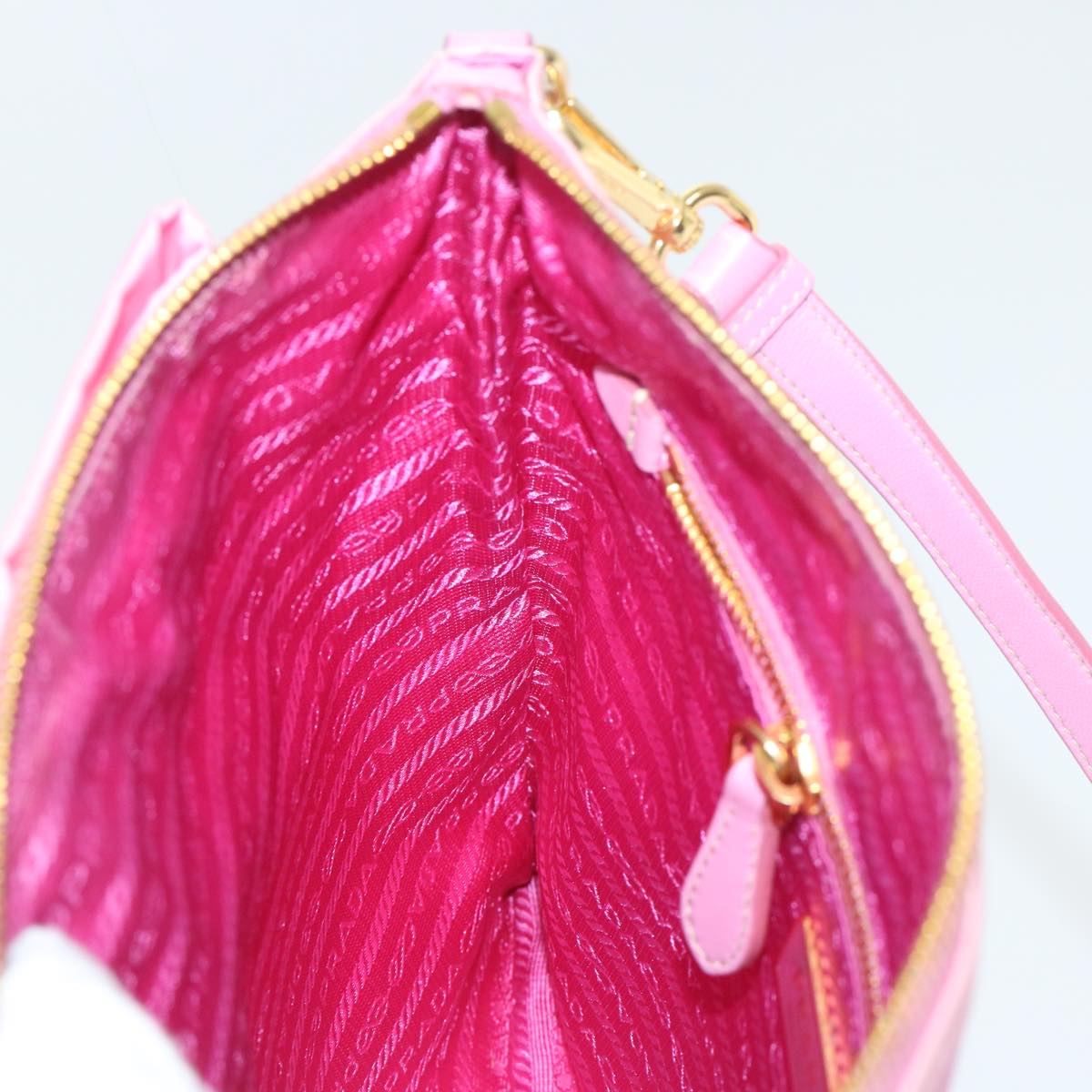 PRADA Shoulder Bag Nylon Pink Auth bs8338