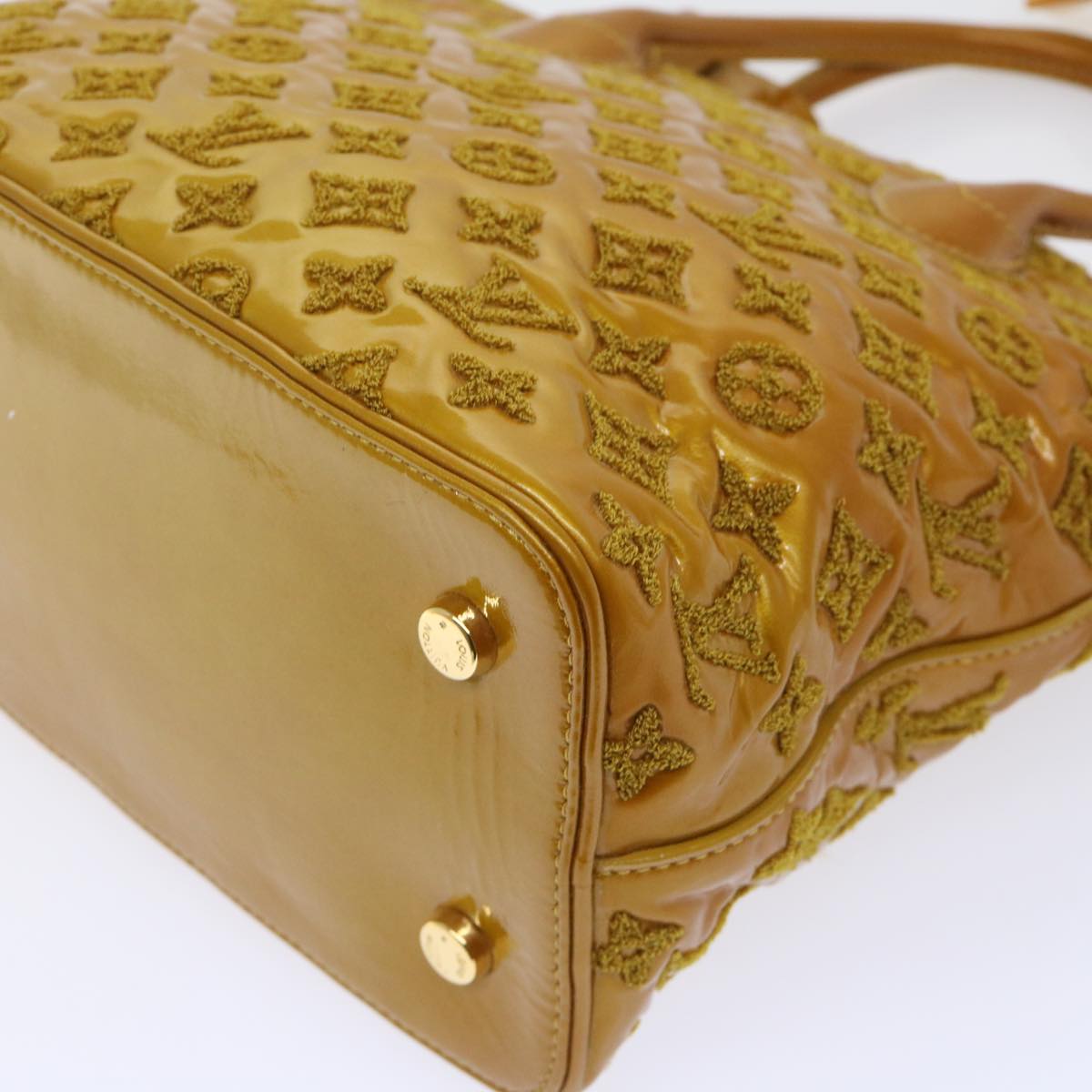 LOUIS VUITTON Fascination Lockit Booklet Bag Gold Tone M40602 LV Auth bs8345