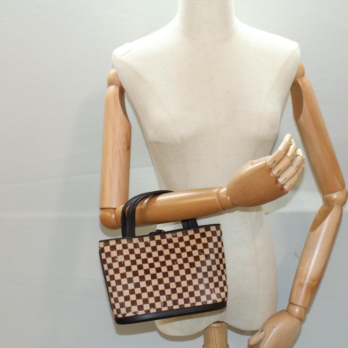 LOUIS VUITTON Damie Sovage Impala Hand Bag Brown M92133 LV Auth bs8374