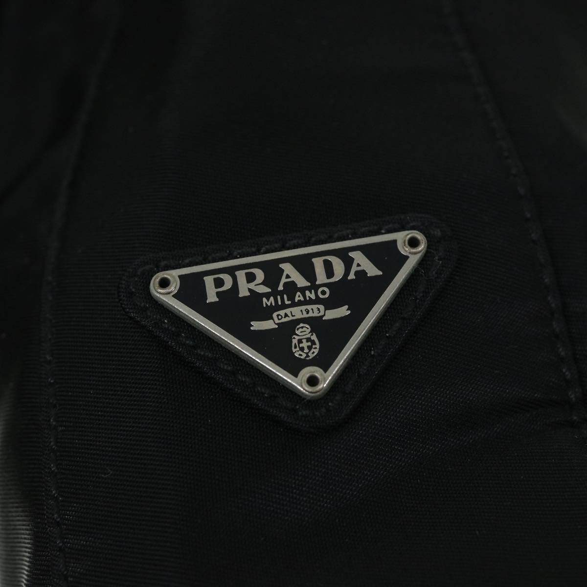 PRADA Shoulder Bag Nylon Black Auth bs8384