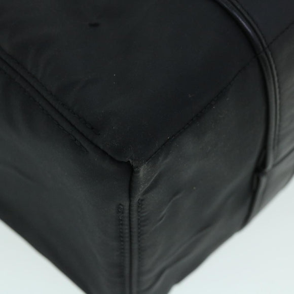 HERMES Acape Luco PM Hand Bag Nylon Black Auth bs8396